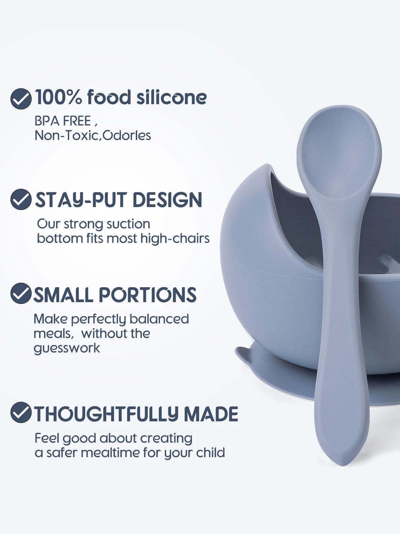 Grip™ Silicone Suction Baby Bowl Set