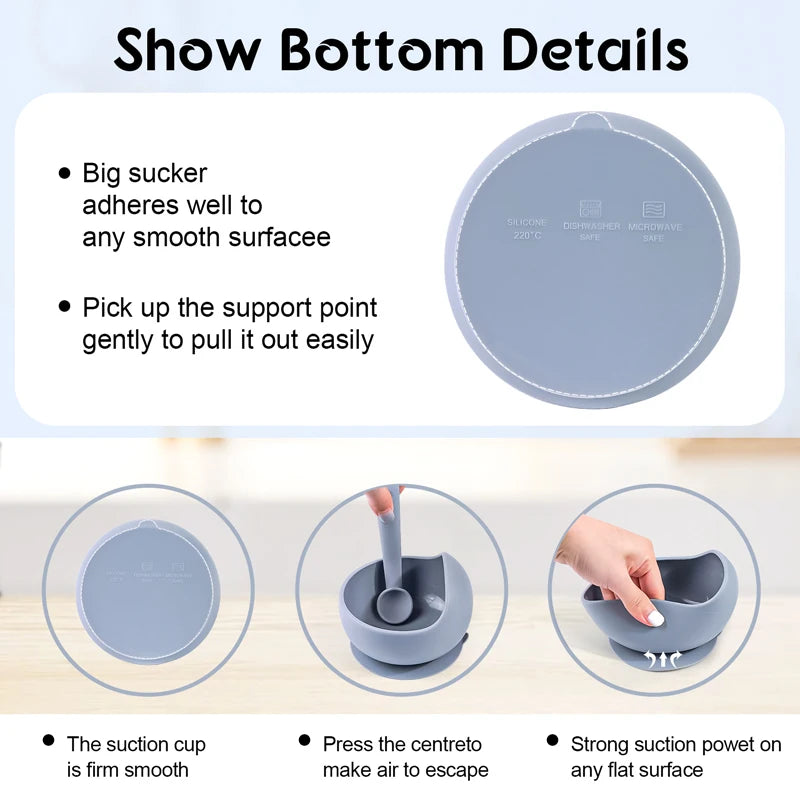 Grip™ Silicone Suction Baby Bowl Set