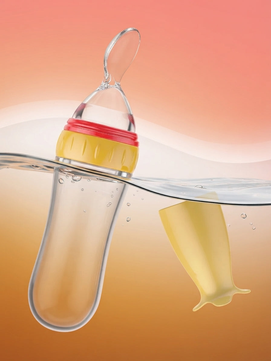 NomNom™ Silicone Baby Feeding Bottle with Spoon