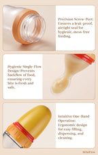 NomNom™ Silicone Baby Feeding Bottle with Spoon