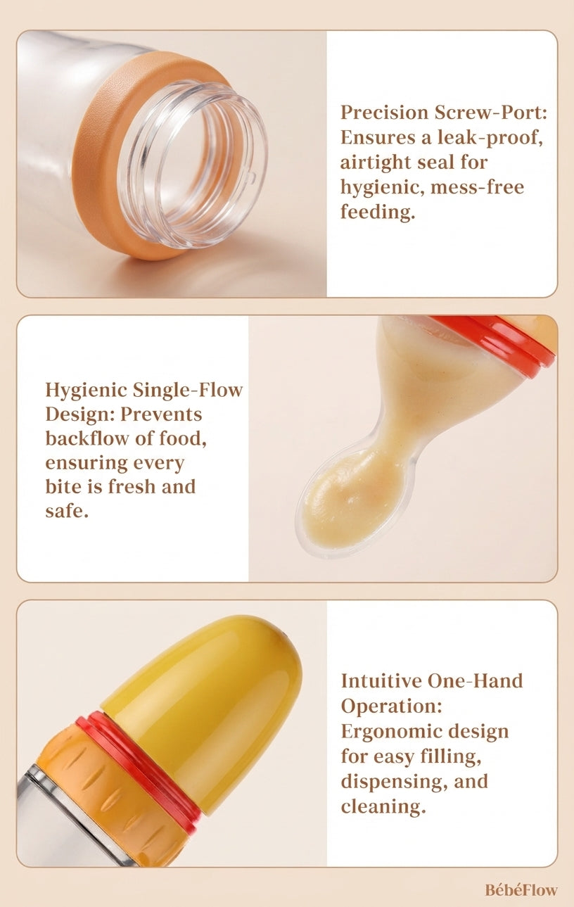 NomNom™ Silicone Baby Feeding Bottle with Spoon