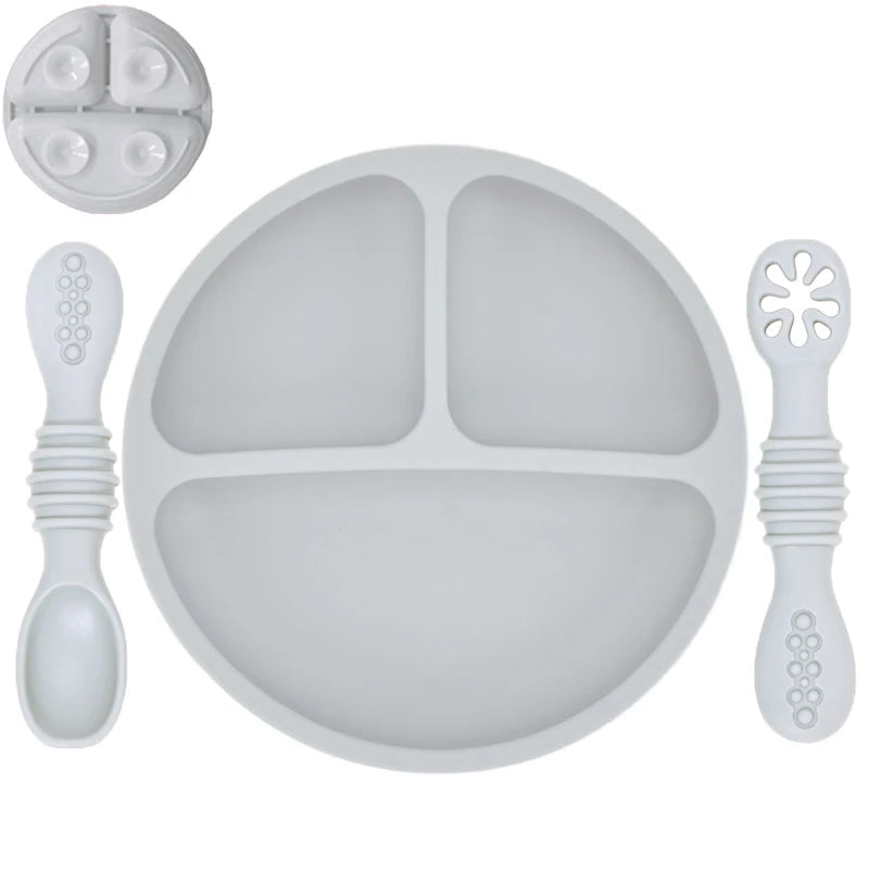 Suction-Base Silicone Plate 1 Set