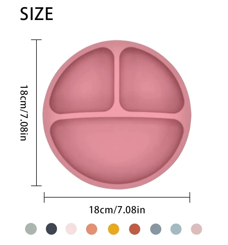 Suction-Base Silicone Plate 1 Set