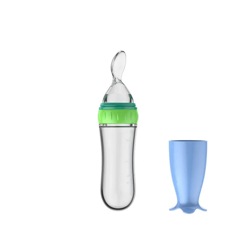 NomNom™ Silicone Baby Feeding Bottle with Spoon