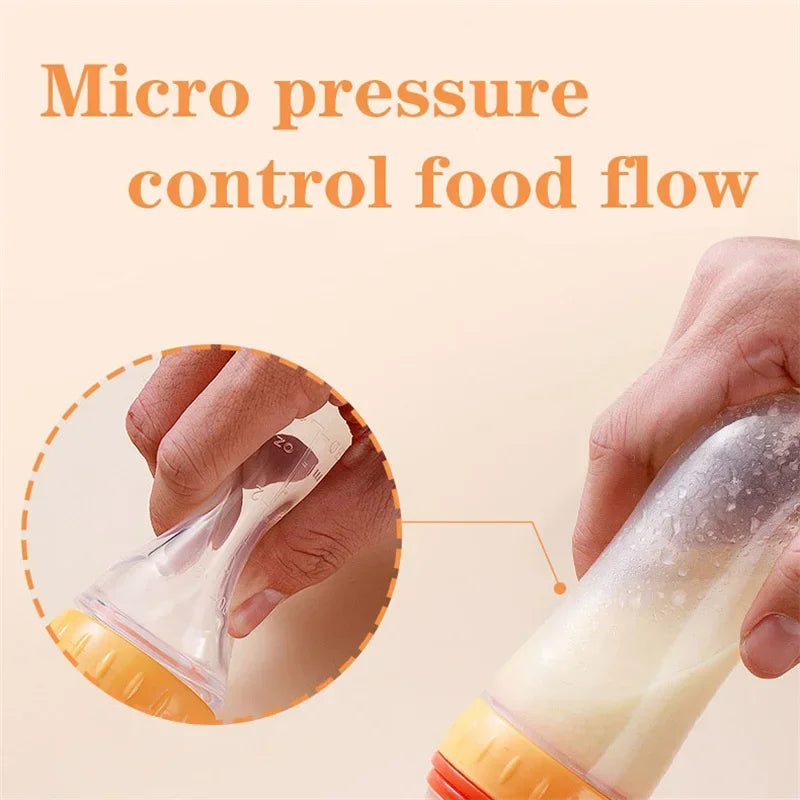 NomNom™ Silicone Baby Feeding Bottle with Spoon