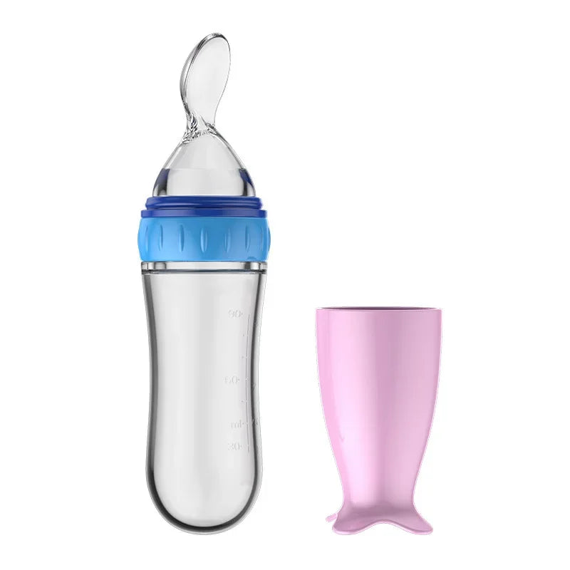 NomNom™ Silicone Baby Feeding Bottle with Spoon