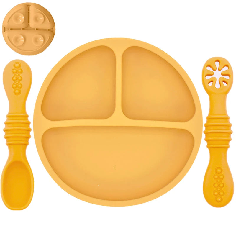 Suction-Base Silicone Plate 1 Set