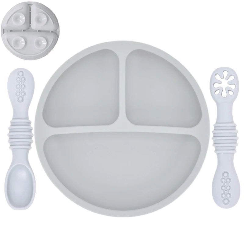 Suction-Base Silicone Plate 1 Set