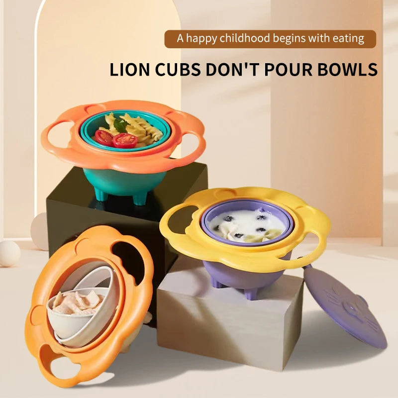 360° Rotating Gyro Bowl Spill Proof