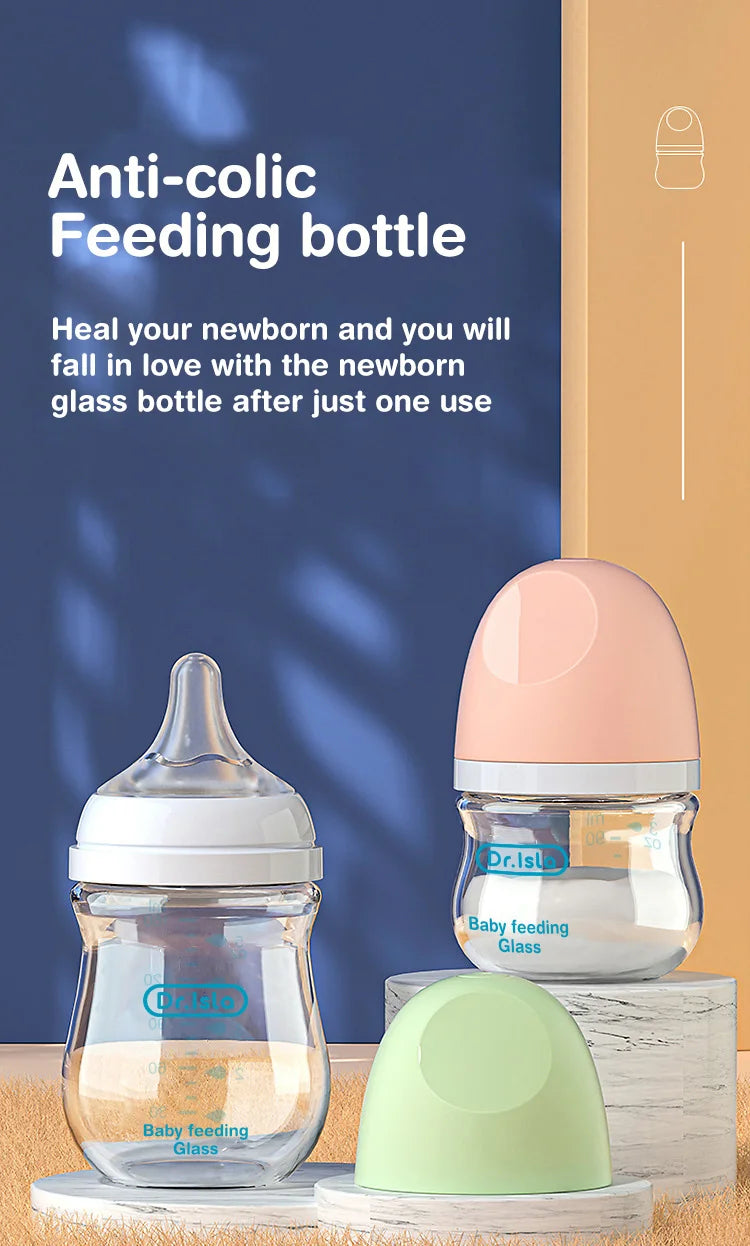 Anti-Colic Glass Baby Bottle