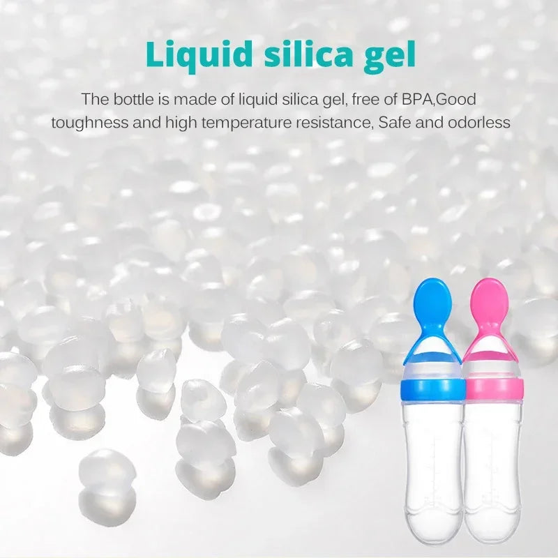 NomNom™ Silicone Baby Feeding Bottle with Spoon