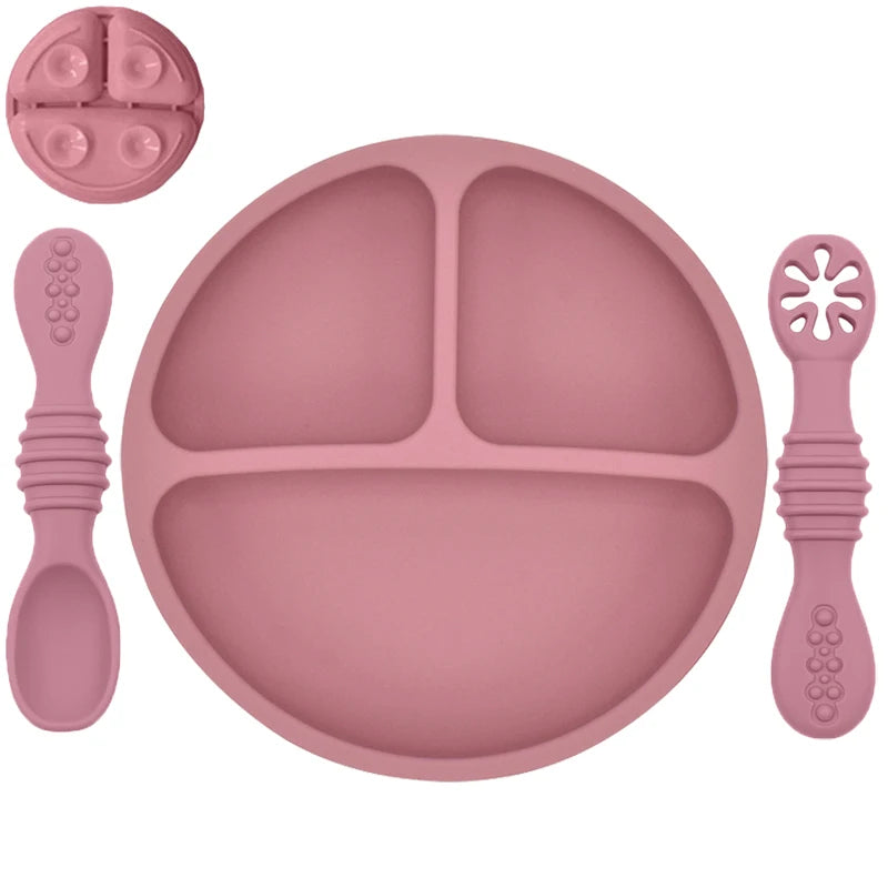 Suction-Base Silicone Plate 1 Set