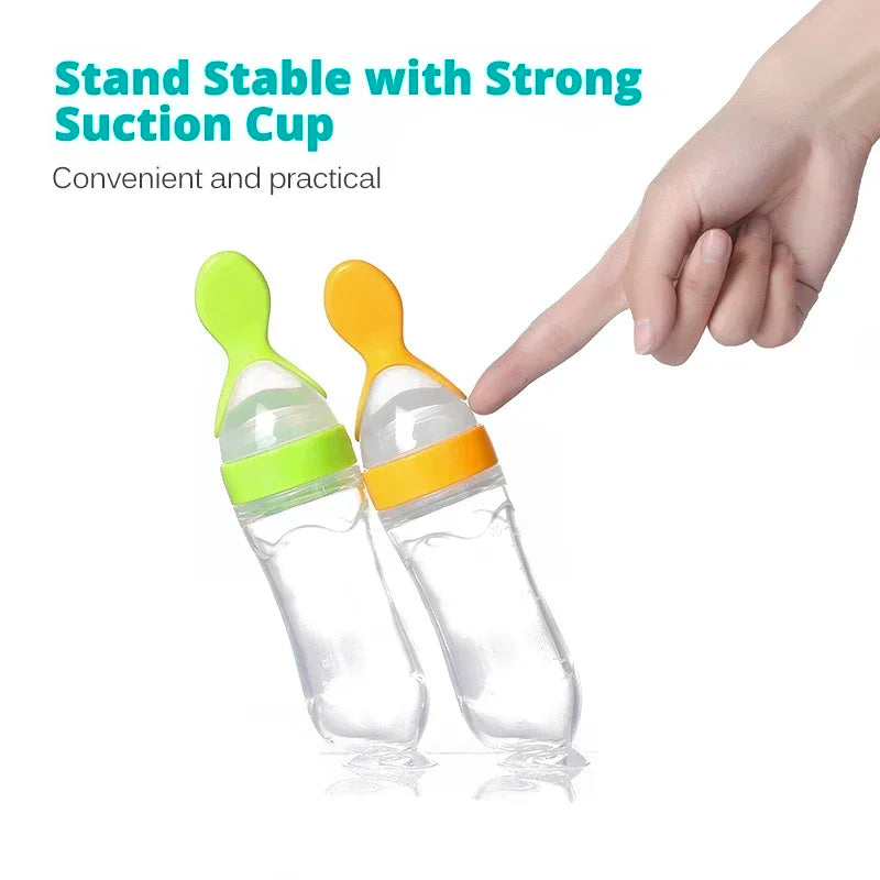 NomNom™ Silicone Baby Feeding Bottle with Spoon