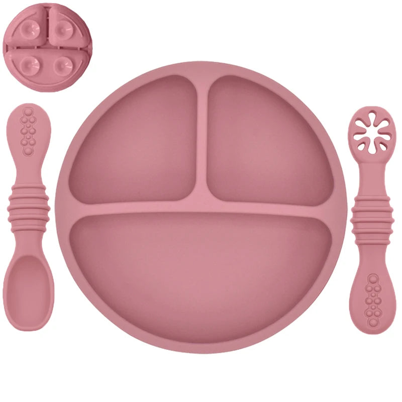 Suction-Base Silicone Plate 1 Set