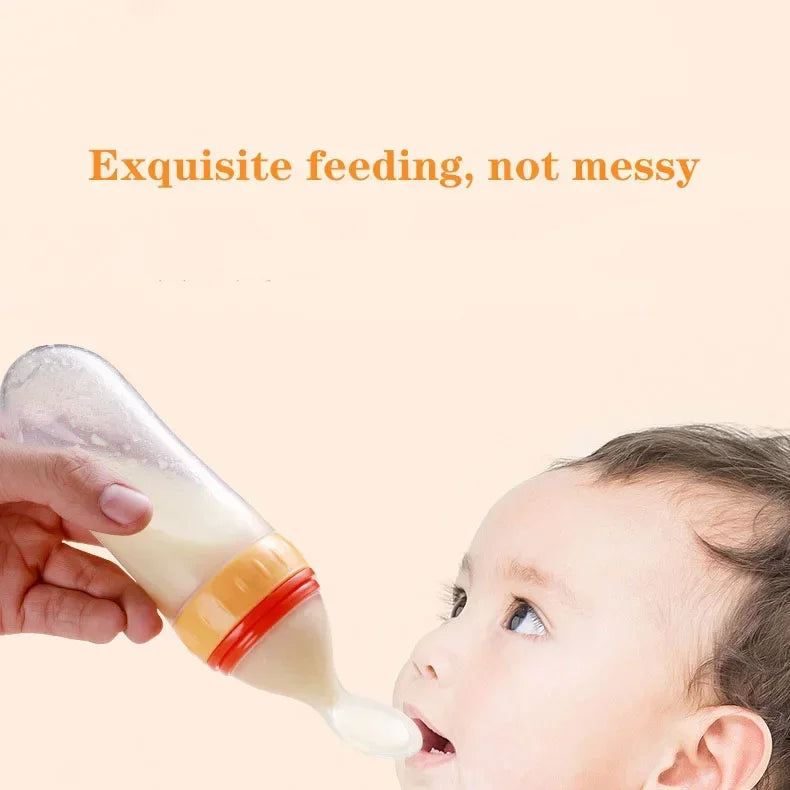 NomNom™ Silicone Baby Feeding Bottle with Spoon