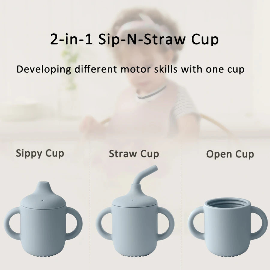 TipN'Sip™ Silicone Sippy Cup with Straw
