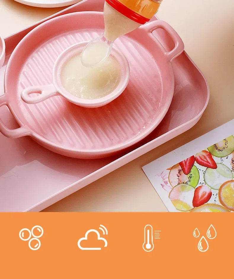 NomNom™ Silicone Baby Feeding Bottle with Spoon