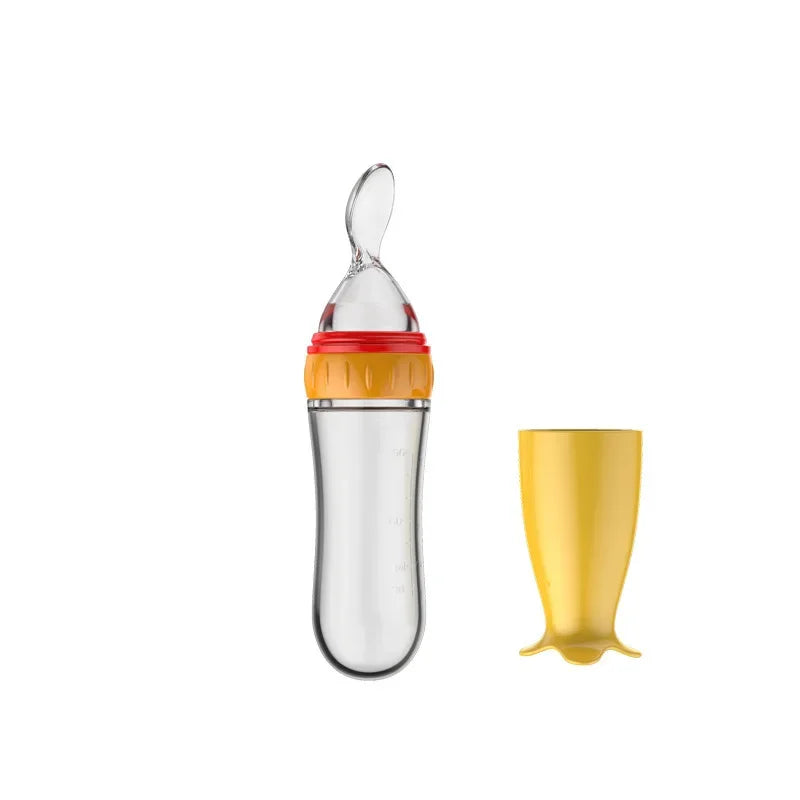 NomNom™ Silicone Baby Feeding Bottle with Spoon