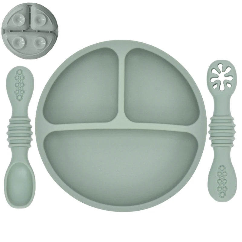 Suction-Base Silicone Plate 1 Set