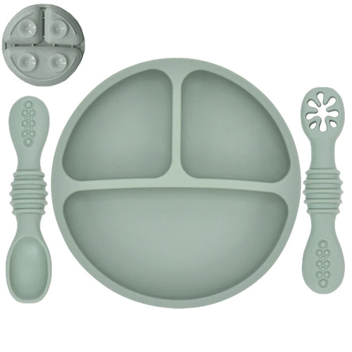 Suction-Base Silicone Plate 1 Set