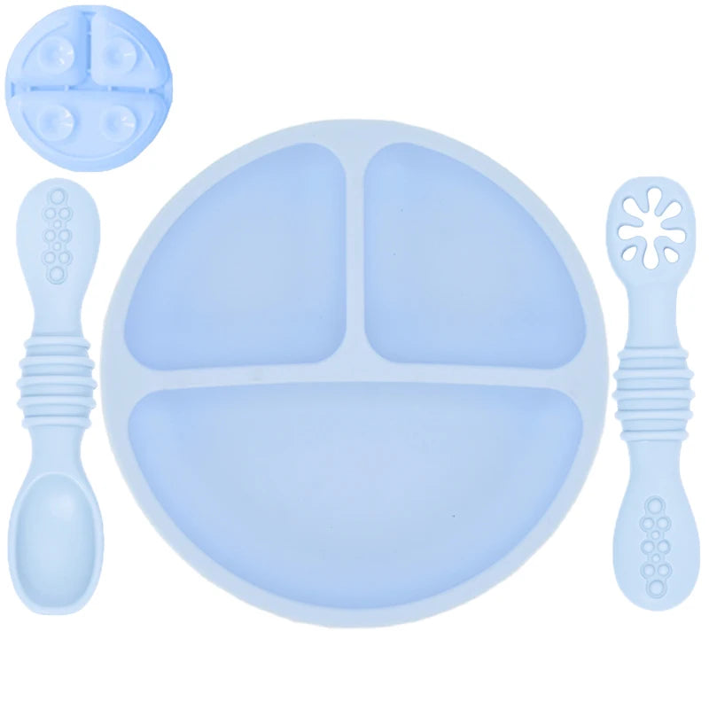 Suction-Base Silicone Plate 1 Set