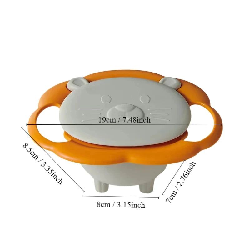 360° Rotating Gyro Bowl Spill Proof