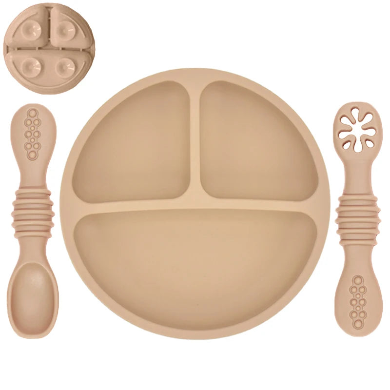Suction-Base Silicone Plate 1 Set