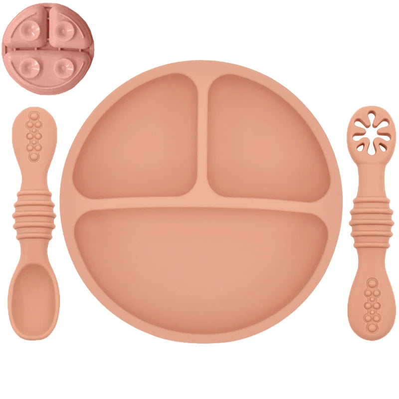 Suction-Base Silicone Plate 1 Set