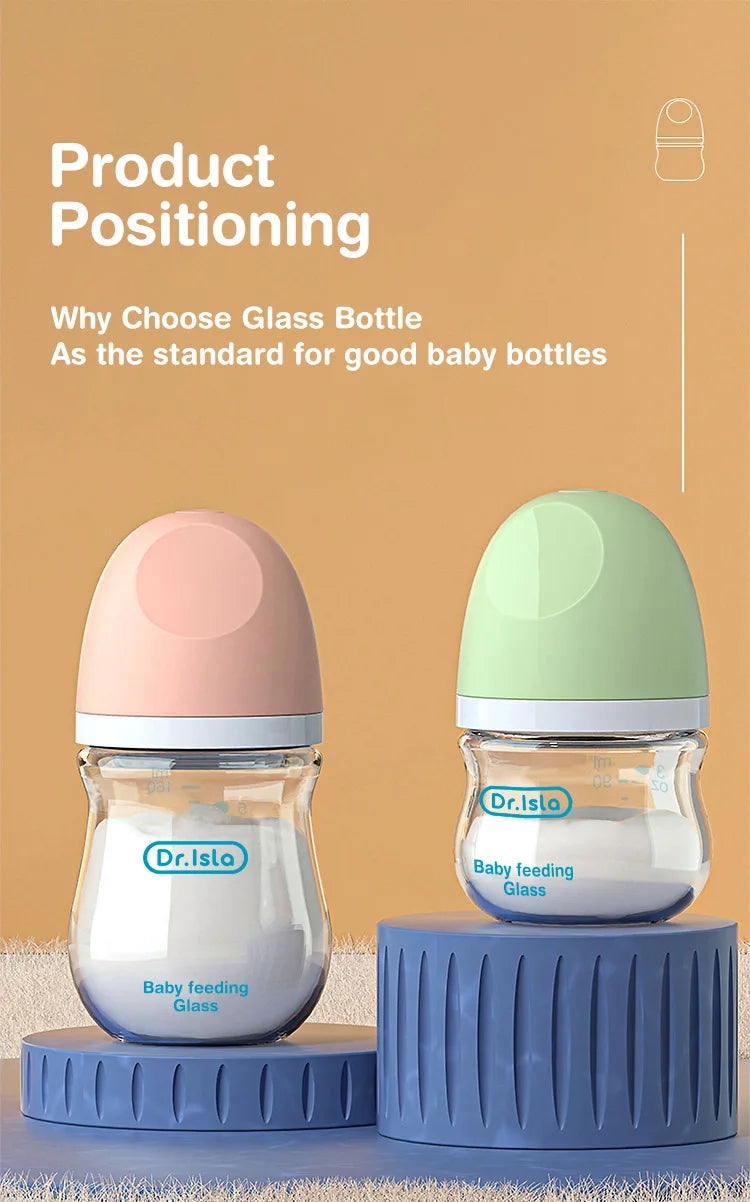 Anti-Colic Glass Baby Bottle