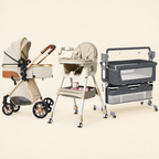 Velluris CleanSway Bundle: Stroller, High Chair & Bassinet