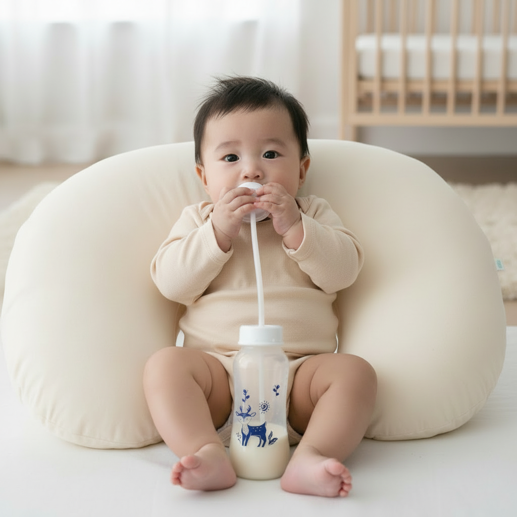 FeedNest™ Hands-Free Baby Bottle