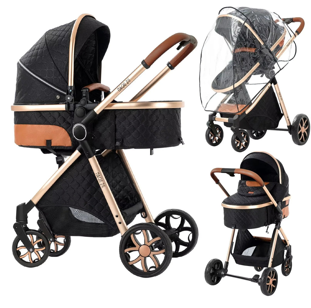 Velluris CleanSway Bundle: Stroller, High Chair & Bassinet