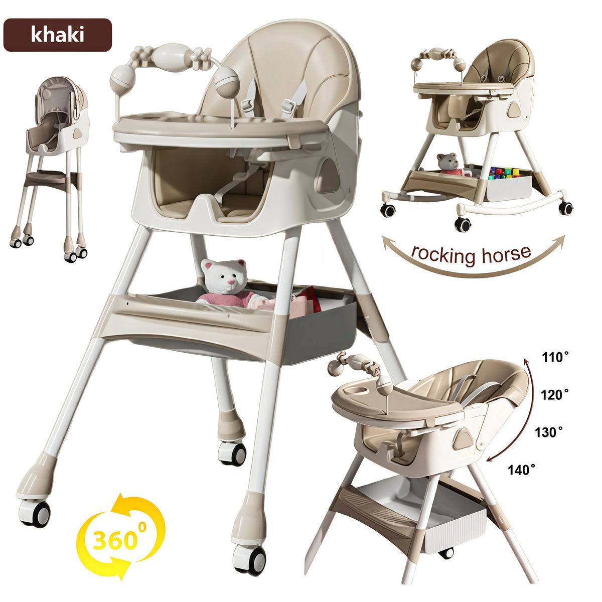 Velluris CleanSway Bundle: Stroller, High Chair & Bassinet