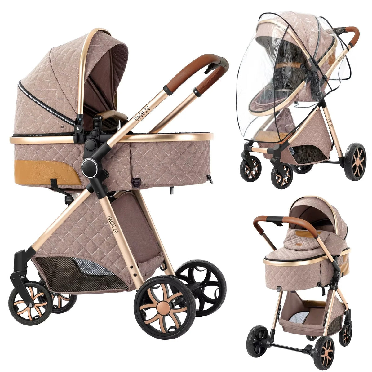 Velluris CleanSway Bundle: Stroller, High Chair & Bassinet
