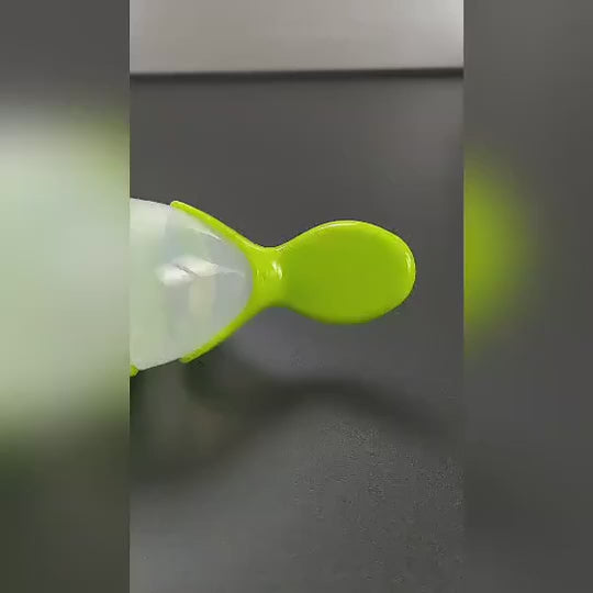 NomNom™ Silicone Baby Feeding Bottle with Spoon