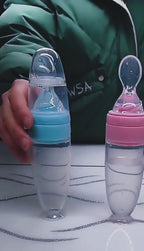 NomNom™ Silicone Baby Feeding Bottle with Spoon